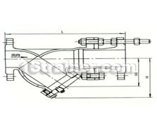 Y companding pull-rod strainer constructral diagram