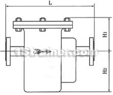 U-shape strainer constructral diagram