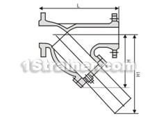 Flange-connection Y type strainer constructral diagram